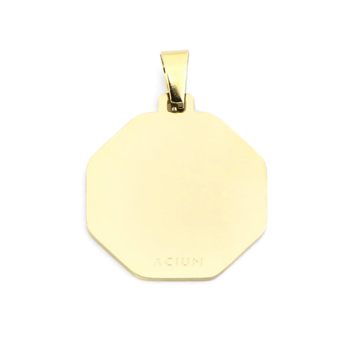 Engraving 
Pendant Basic Octagonal Large Gold Plated LARGE