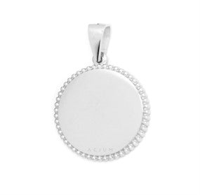 Gravuranhänger Basic Rund Mit Mittlerem Rand Stahl Medium / Stahl