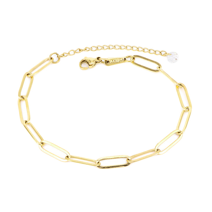 Armband Basic Clip Vergoldet 18 / Stahl