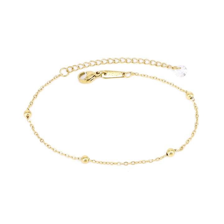 Armband Basic Links Bolinha Vergoldet 18 / Stahl
