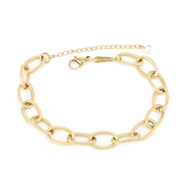Armband Basic Links Portuguesa Vergoldet 18 / Stahl