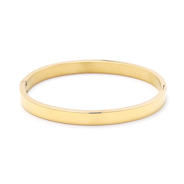 BRACELET BASIC RIGID SMOOTH GOLD PLATED 18