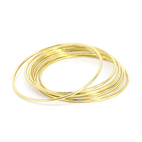 Armband Basic Dünn Vergoldet 18 / Stahl