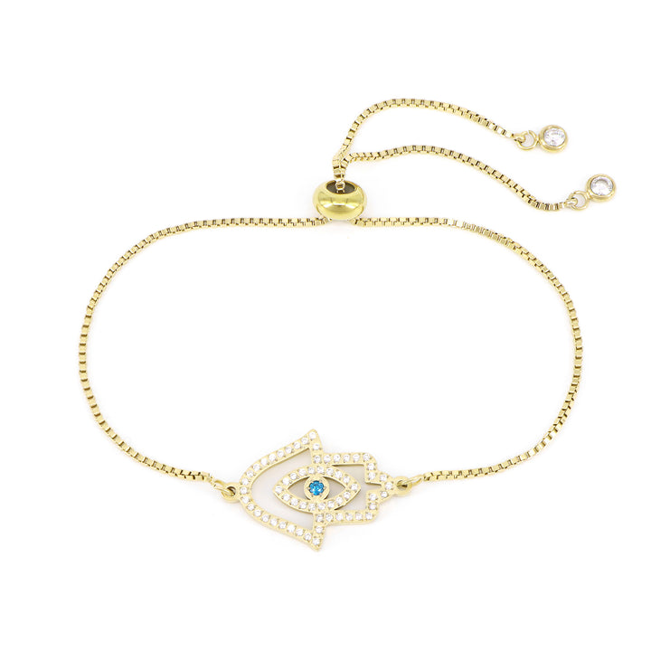 Armband Glow Handform Mit Zirkonia Vergoldet 21 / Stahl