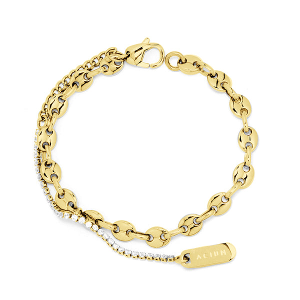 BRACELET BASIC GUCCI LINKS GOLD PLATED 18