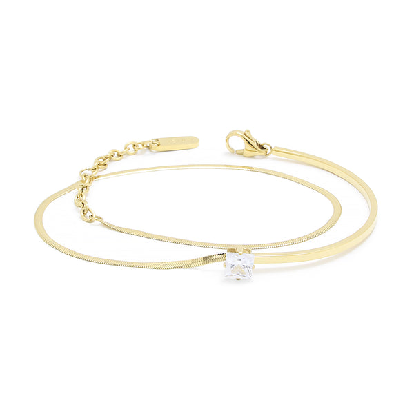BRACELET GLOW SNAKE GOLD PLATED 18
