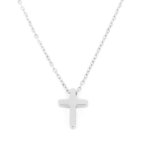 NECKLACE BASIC CROSS STEEL XS