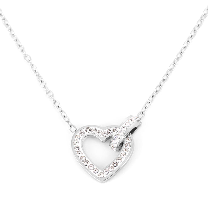 Halskette Glow Heart Mit Zirkonia Stahl Stahl