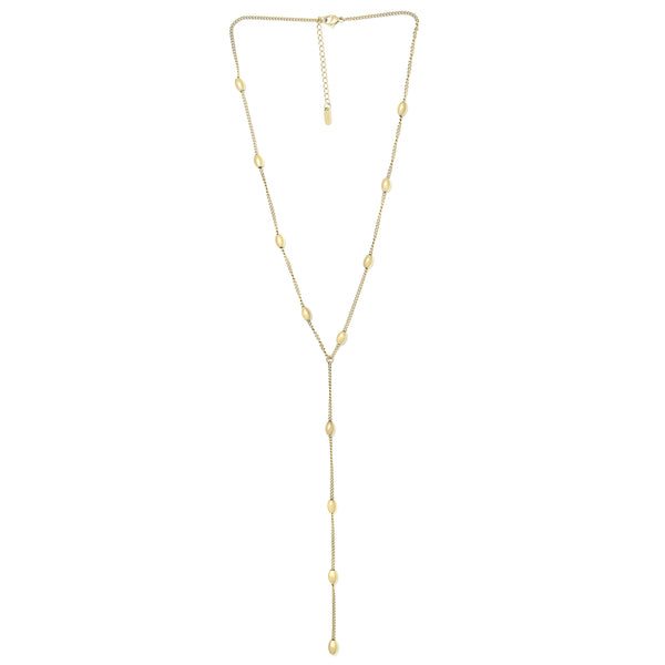 Halskette Basic Lang Mit Kugeln Vergoldet Stahl