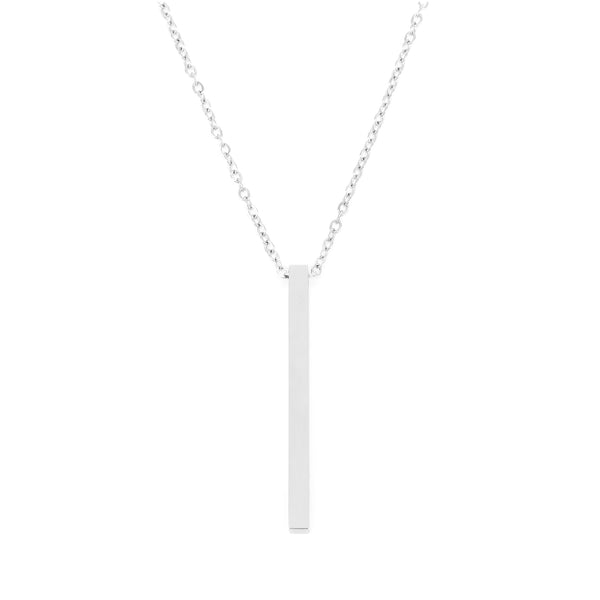Halskette Basic Längliches Rechteck Stahl Stahl
