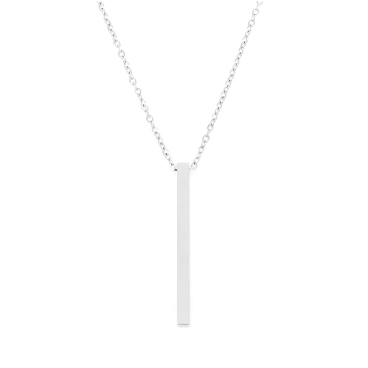 Halskette Basic Längliches Rechteck Stahl Stahl