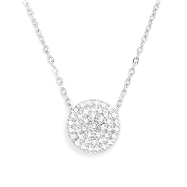 NECKLACE GLOW CIRCLE WITH ZIRCONIA STEEL