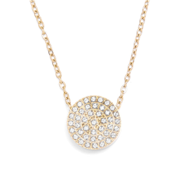 NECKLACE GLOW CIRCLE WITH ZIRCONIA GOLD PLATED