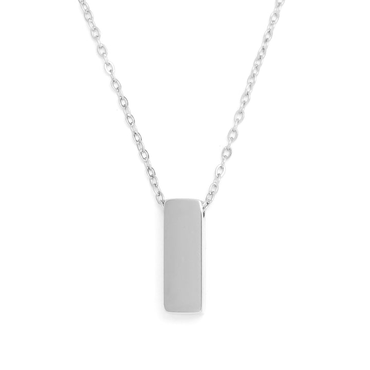 NECKLACE BASIC RECTANGLE STEEL