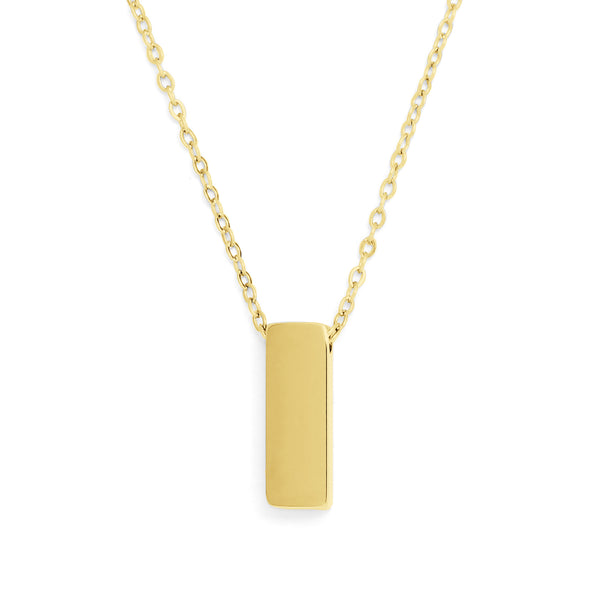 NECKLACE BASIC RECTANGLE GOLD PLATED