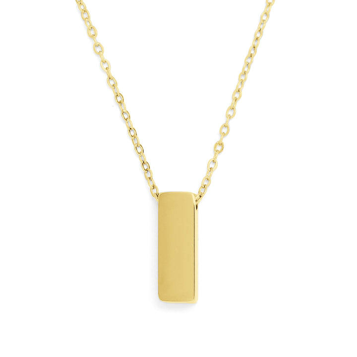 NECKLACE BASIC RECTANGLE GOLD PLATED
