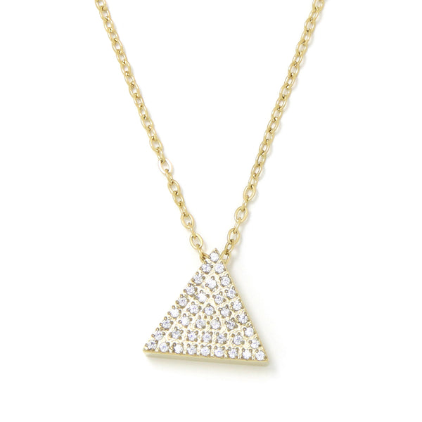 Halskette Glow Triangle Mit Zirkonia Vergoldet Stahl