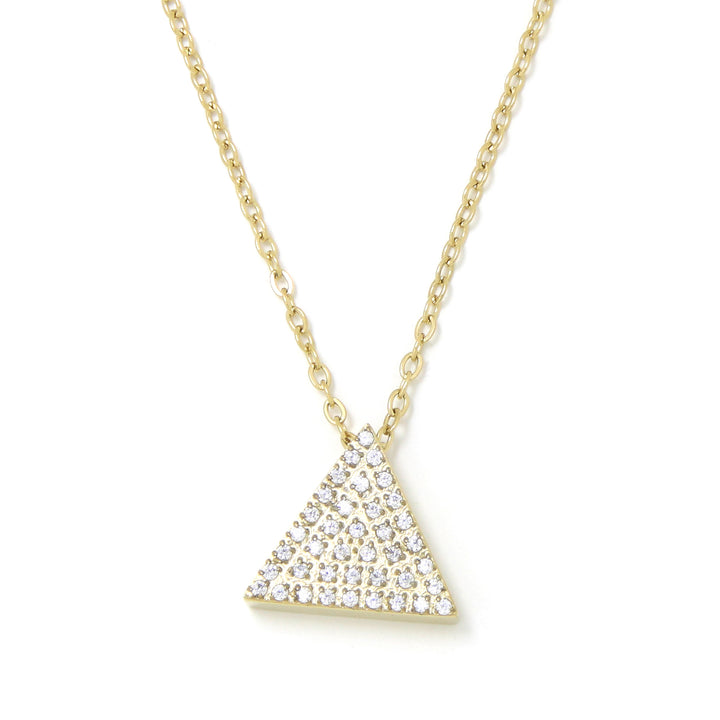 Halskette Glow Triangle Mit Zirkonia Vergoldet Stahl