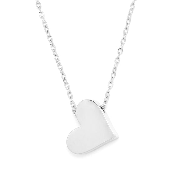 NECKLACE BASIC HEART STEEL