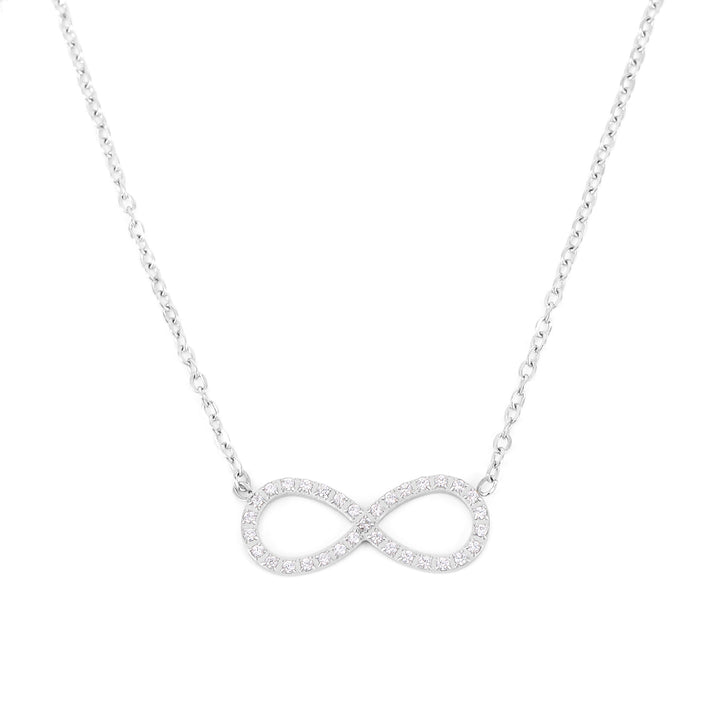 Halskette Glow Infinity Mit Zirkonia Stahl Stahl