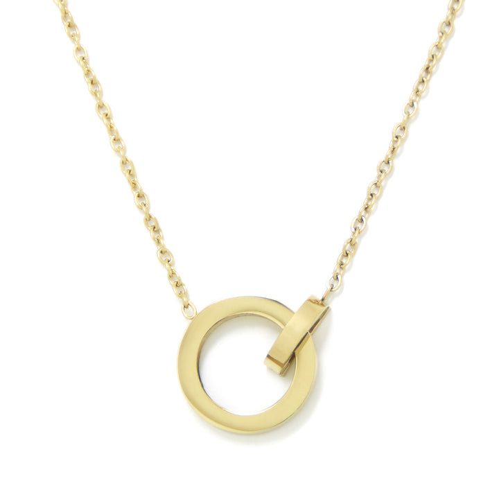 Halskette Basic Kreis Vergoldet Stahl