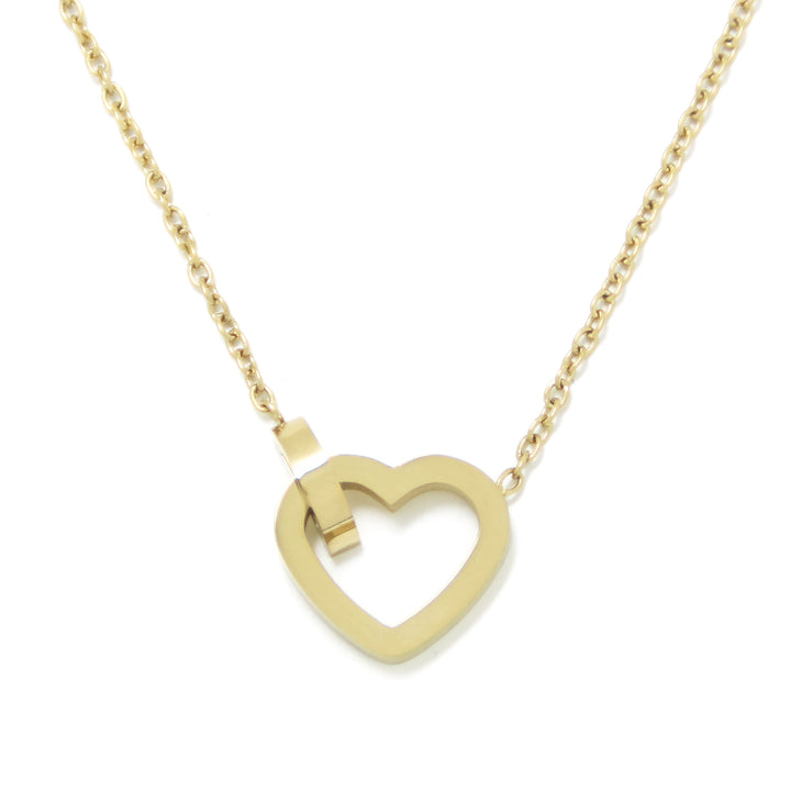 Halskette Basic Herz Vergoldet Stahl