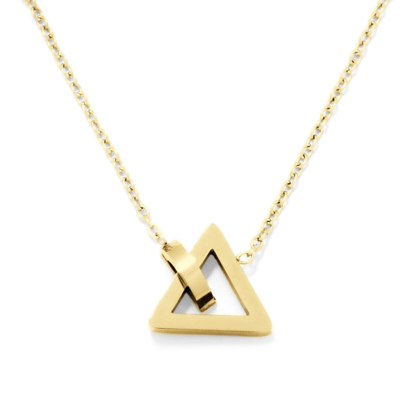 Halskette Basic Dreieck Vergoldet Stahl
