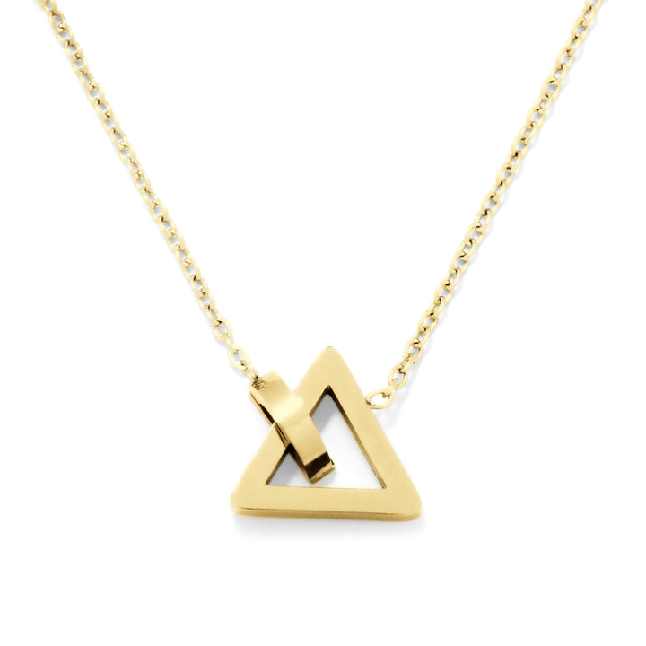Halskette Basic Dreieck Vergoldet Stahl