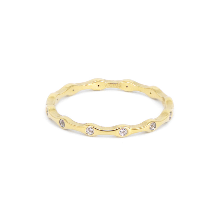 Ring Glow Zirconia Nodules Gold Plated MEDIUM