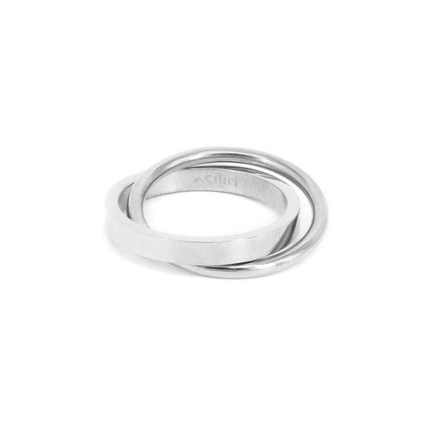 Ring Geometric Shape X Steel MEDIUM