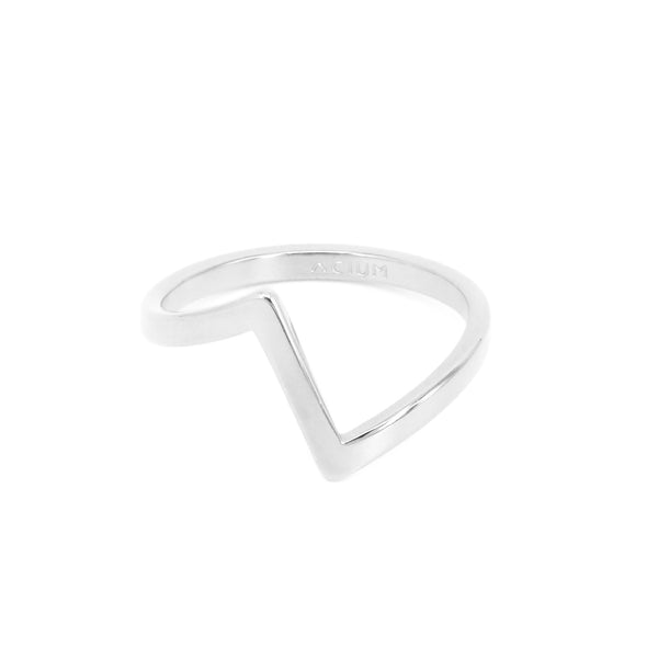 Ring Geometric Shape Z  Steel MEDIUM
