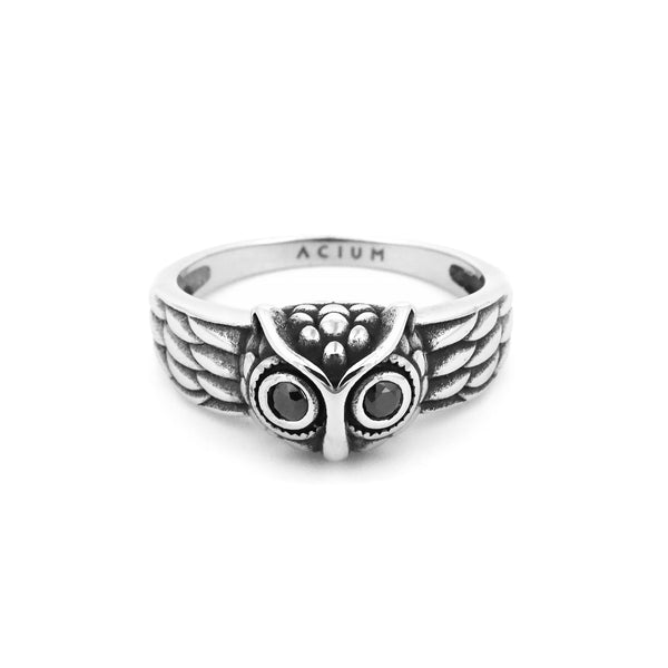 Ring Dark Owl Old Black MEDIUM
