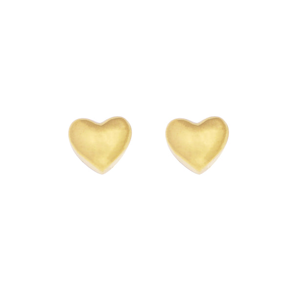 EARRING BASIC HEART GOLD PLATED