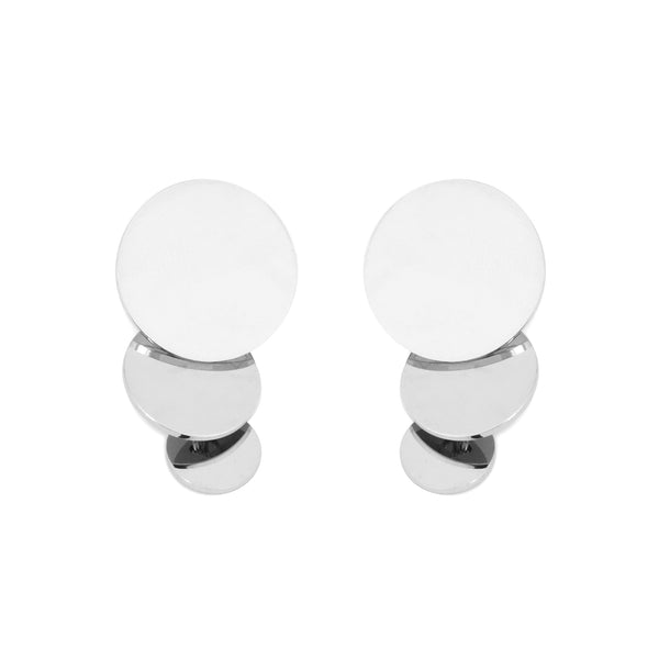 EARRING GEOMETRIC LINE CIRCLES STEEL