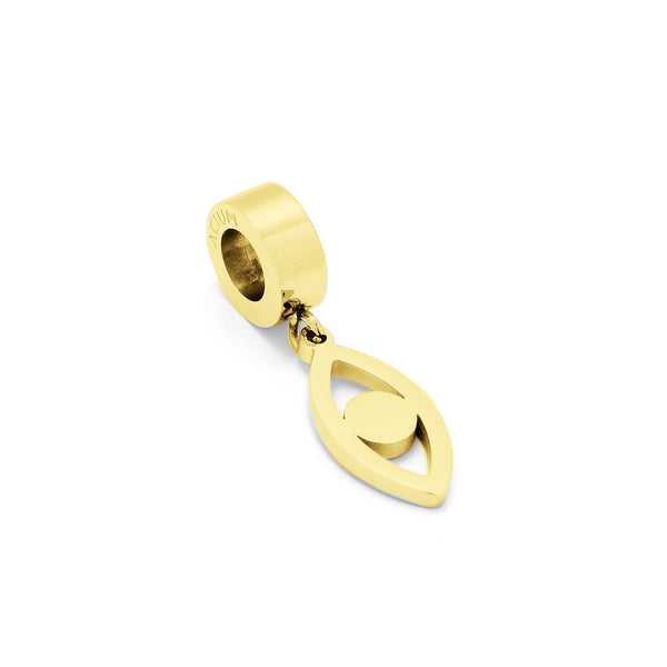 CHARMS BASIC FLAT GREEK EYE GOLD PLATED