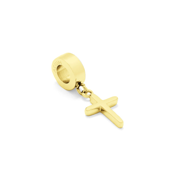 CHARMS BASIC SMOOTH CROSS GOLD PLATED