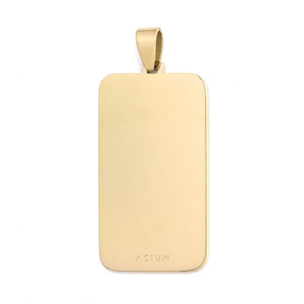 ENGRAVING 
PENDANT BASIC RECTANGULAR LARGE GOLD PLATED LARGE