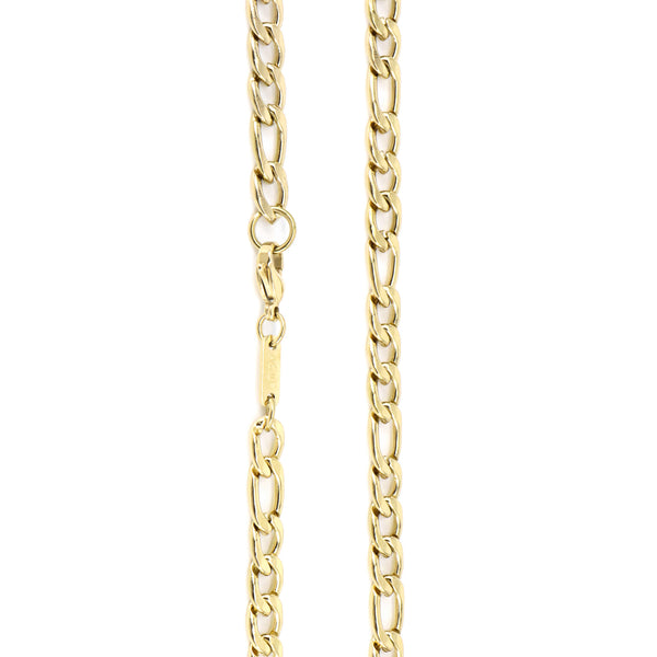 Klassische Figaro-Gliederkette.Vergoldet ( Breite: 1,8cm), 70cm
