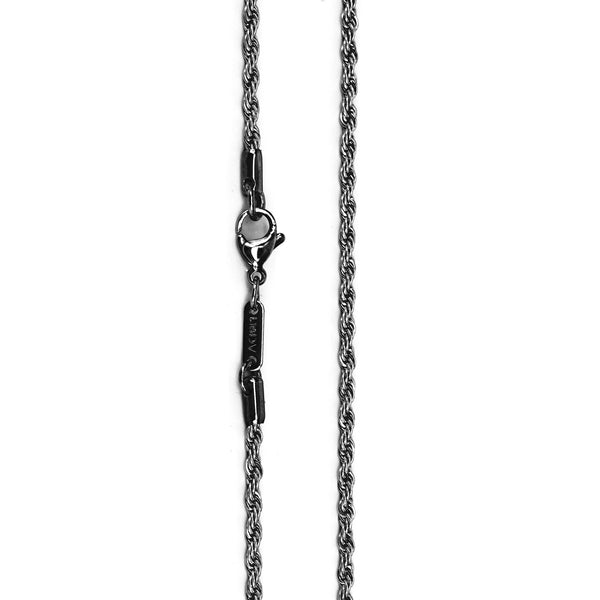 Old Black Seilgliedkette (Breite: 0,6 cm). 70cm lang