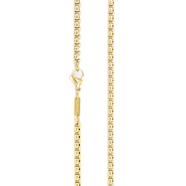 Portugiesische Gliederkette (Breite: 0,8cm) – 70 cm. Vergoldet.