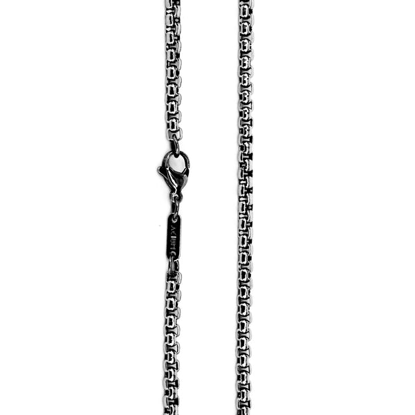 Old Black Portugiesische Gliederkette (Breite: 0,8cm)  80 cm lang