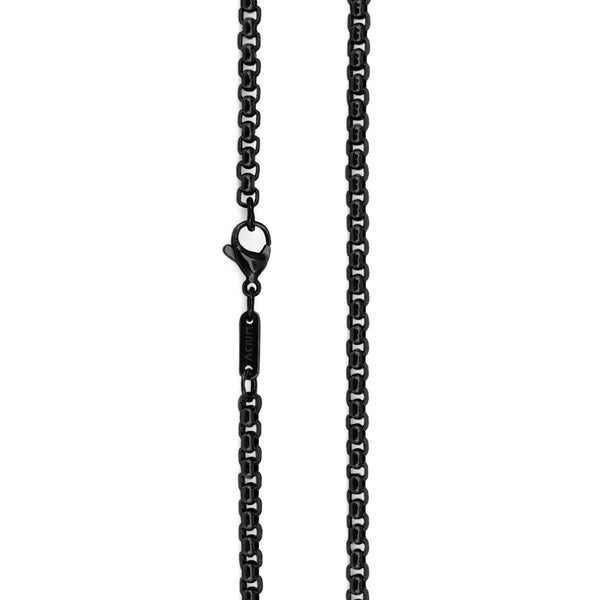 Black Portugiesische Gliederkette (Breite: 0,8cm) – 70 cm lang