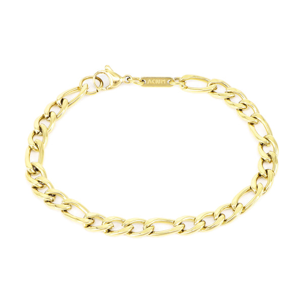 Armband mit Grubengliedern. Vergoldet