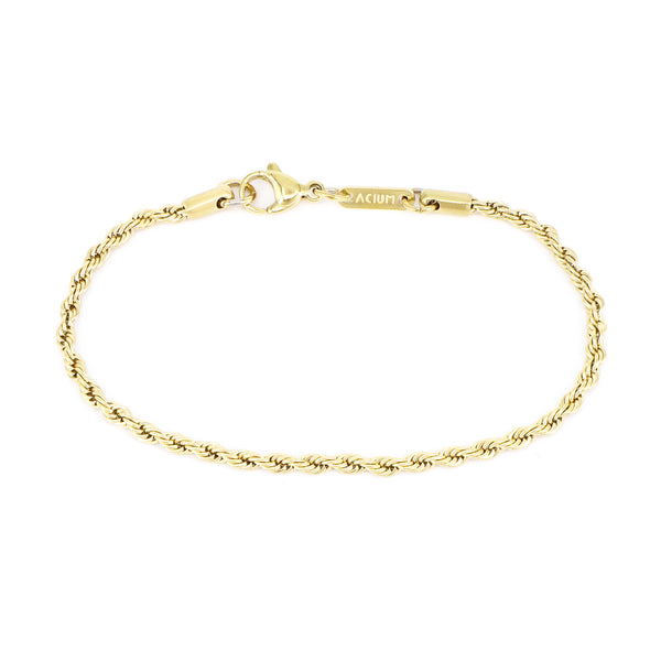 Armband mit französischen Gliedern, Gliedergröße: 0,6 x 3,0 mm. Vergoldet