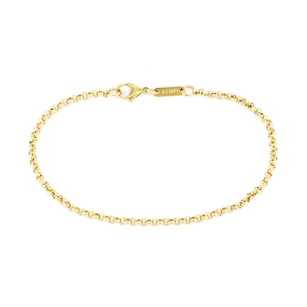 Armband mit Links Portuguese Clip . Vergoldet