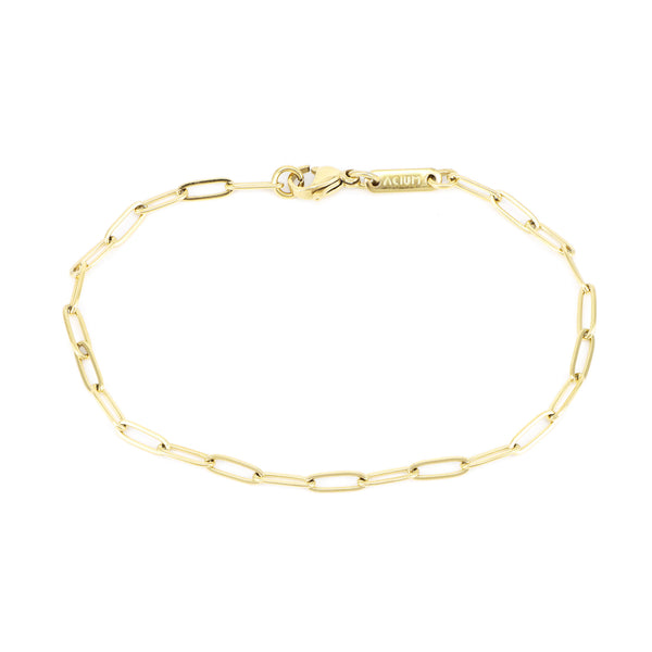 Armband mit großen Clip-Gliedern. Vergoldet.