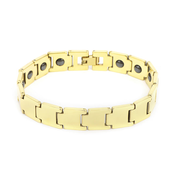Armband aus Wolfram mit vergoldeter Oberfläche – poliert, 21 cm