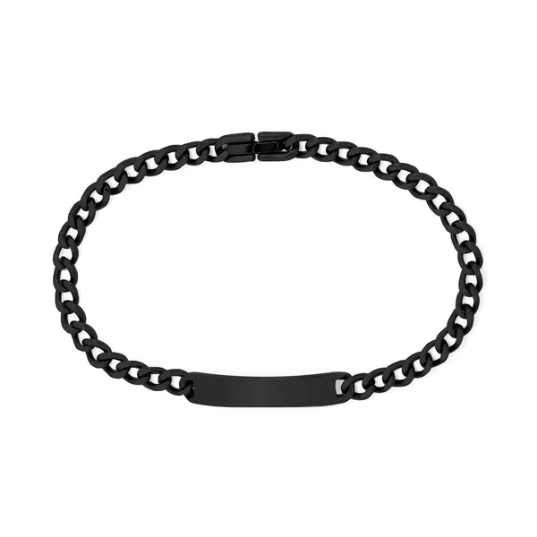 BRACELET BASIC GRUMET LINKS AND CENTRAL PLATE BLACK 21