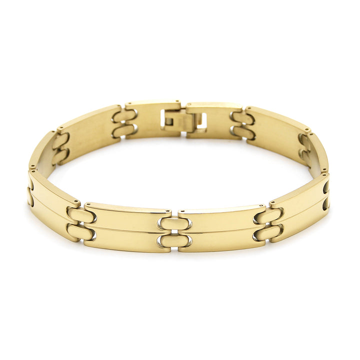 BRACELET BASIC DOUBLE LINE GOLD PLATED 21