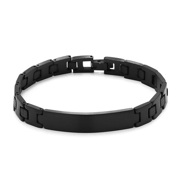BRACELET BASIC CLOCK TYPE LINKS BLACK 21